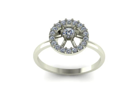 Simple ring for daimonds 3D Model