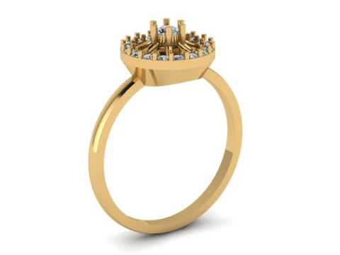 Simple ring for daimonds 3D Model