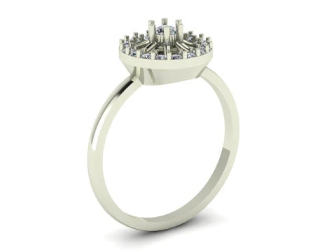 Simple ring for daimonds 3D Model