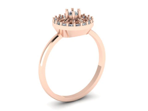 Simple ring for daimonds 3D Model