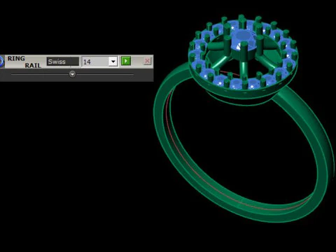 Simple ring for daimonds 3D Model