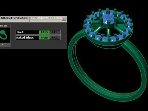 Simple ring for daimonds 3D Model