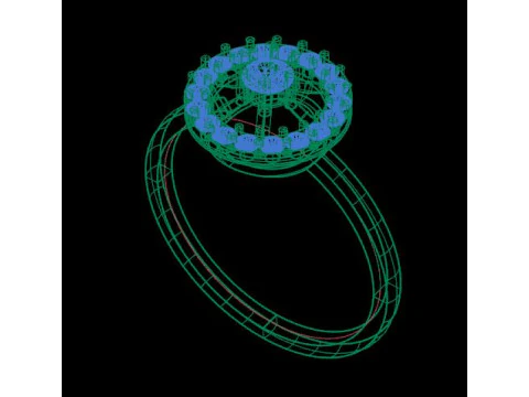 Simple ring for daimonds 3D Model