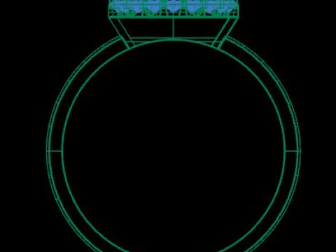 Simple ring for daimonds 3D Model