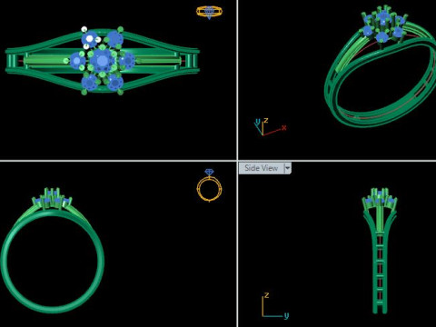 Fancy ring Modelo 3D