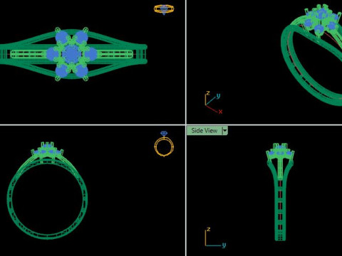 Fancy ring Modelo 3D