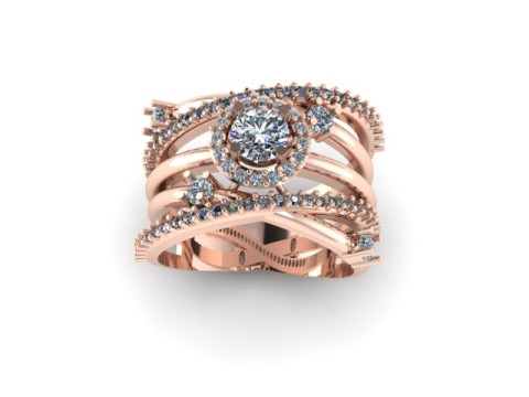 Women ring for daimonds 3D 모델