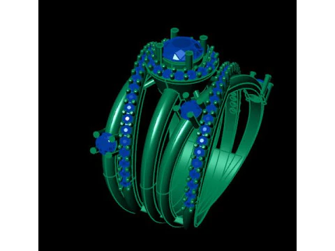 Women ring for daimonds 3D Model
