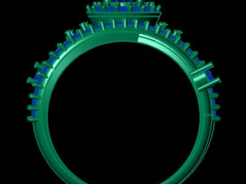Women ring for daimonds 3D 모델