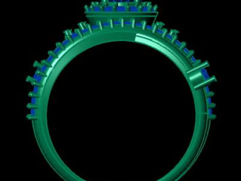 Women ring for daimonds 3D Model