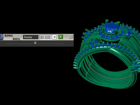 Women ring for daimonds 3D Model