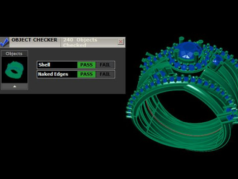 Women ring for daimonds 3D 모델