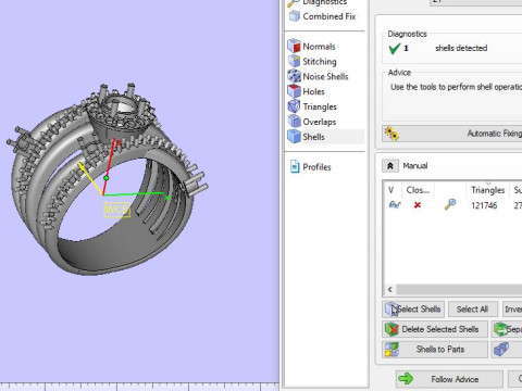 Women ring for daimonds 3D 모델