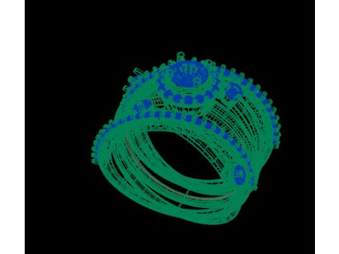 Women ring for daimonds 3D 모델