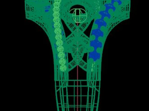 Stylish Gold Diamond Ring 3D Model