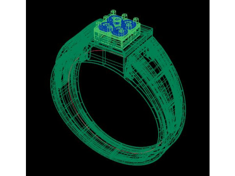 Men ring Modelo 3D