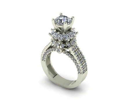 Beautyfull ring for daimonds 3D मॉडल