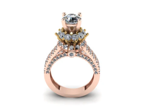 Beautyfull ring for daimonds 3D Model