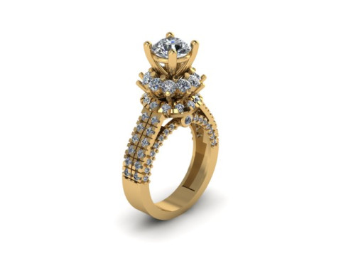 Beautyfull ring for daimonds 3D मॉडल