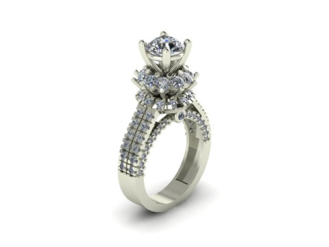 Beautyfull ring for daimonds 3D मॉडल