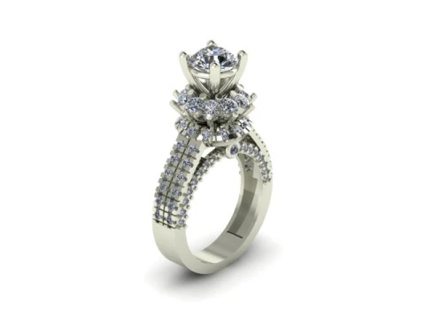 Beautyfull ring for daimonds 3D Model