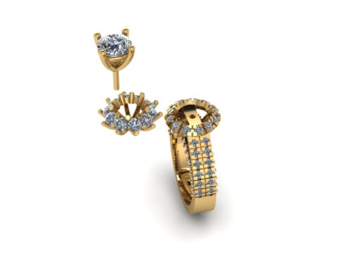 Beautyfull ring for daimonds 3D मॉडल