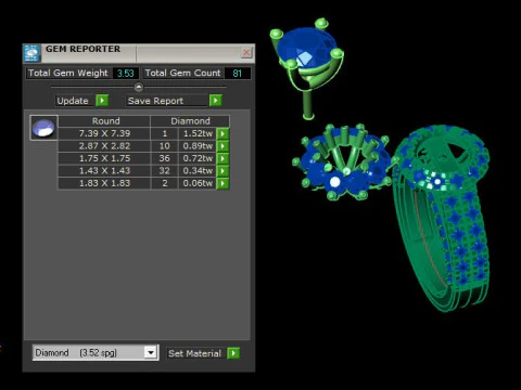 Beautyfull ring for daimonds 3D Model