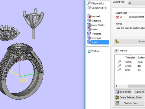 Beautyfull ring for daimonds 3D मॉडल