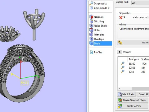 Beautyfull ring for daimonds 3D Model