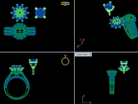 Beautyfull ring for daimonds 3D मॉडल
