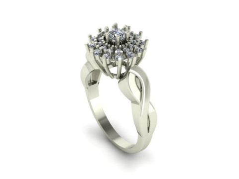 Beautifull ring for daimonds 3D Модель