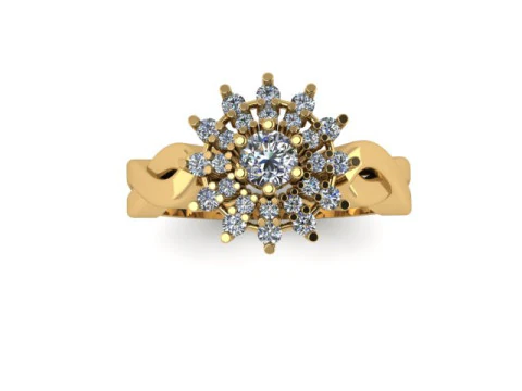 Lindo anel para diamantes Modelo 3D