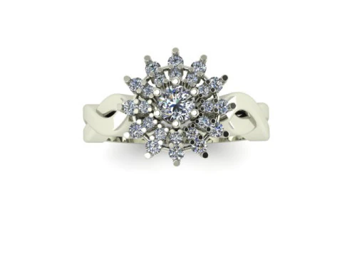 Lindo anel para diamantes Modelo 3D