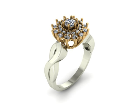 Beautifull ring for daimonds 3D Модель