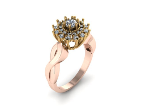 Beautifull ring for daimonds 3D Модель