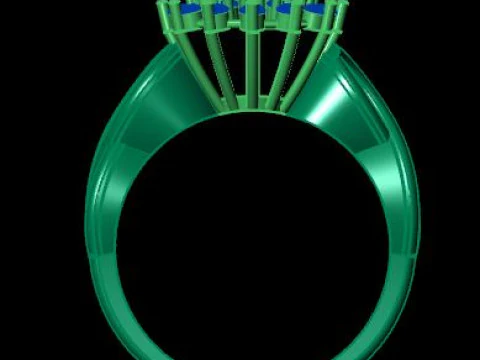 Lindo anel para diamantes Modelo 3D