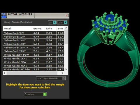 Lindo anel para diamantes Modelo 3D