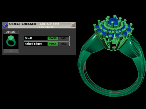 Beautifull ring for daimonds 3D Модель
