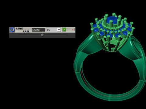 Beautifull ring for daimonds 3D Модель