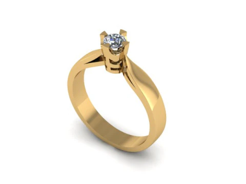 Cincin solitaire Model 3D