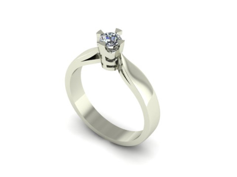 Solitair ring Modèle 3D