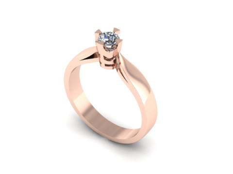Solitair ring Modèle 3D