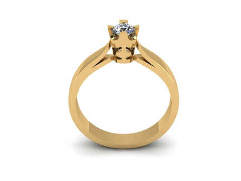 Solitair ring Modèle 3D