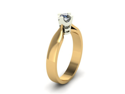 Solitair ring Modèle 3D