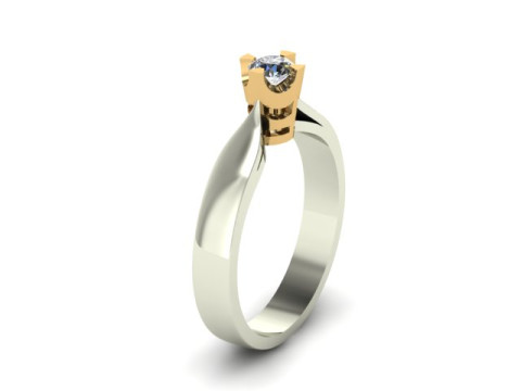 Solitair ring Modèle 3D