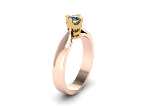 Solitair ring Modèle 3D