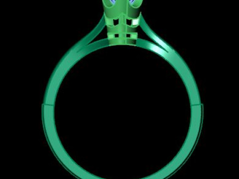 Solitair ring Modèle 3D