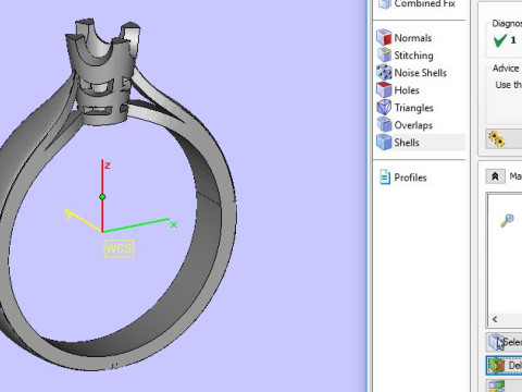 Solitair ring Modèle 3D