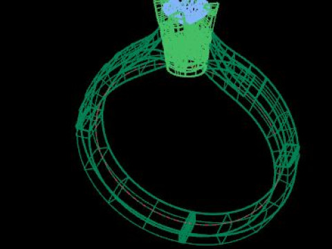 Solitair ring Modèle 3D