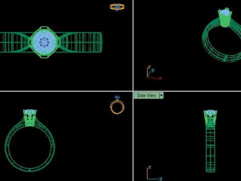 Solitair ring Modèle 3D